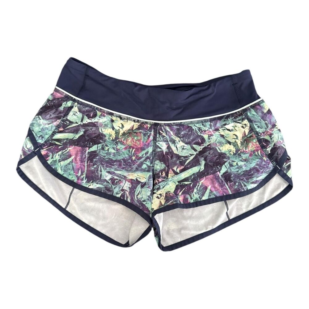 Lululemon Shorts Womens 4 Tracker II Athletic Running Lined Zip Pocket